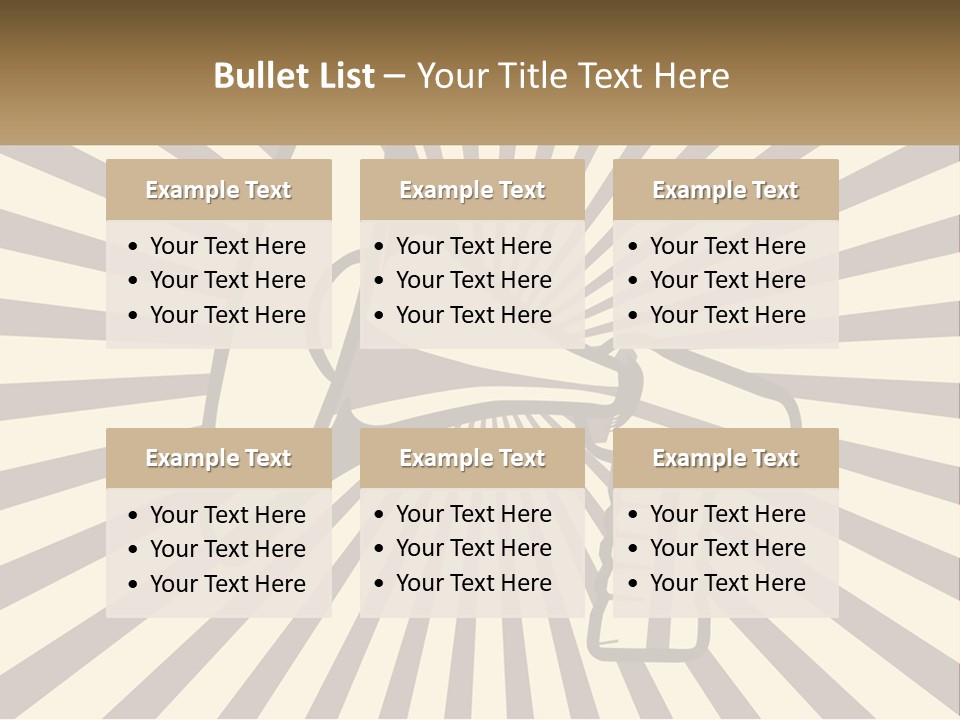 A Megaphone On A Brown And White Background PowerPoint Template