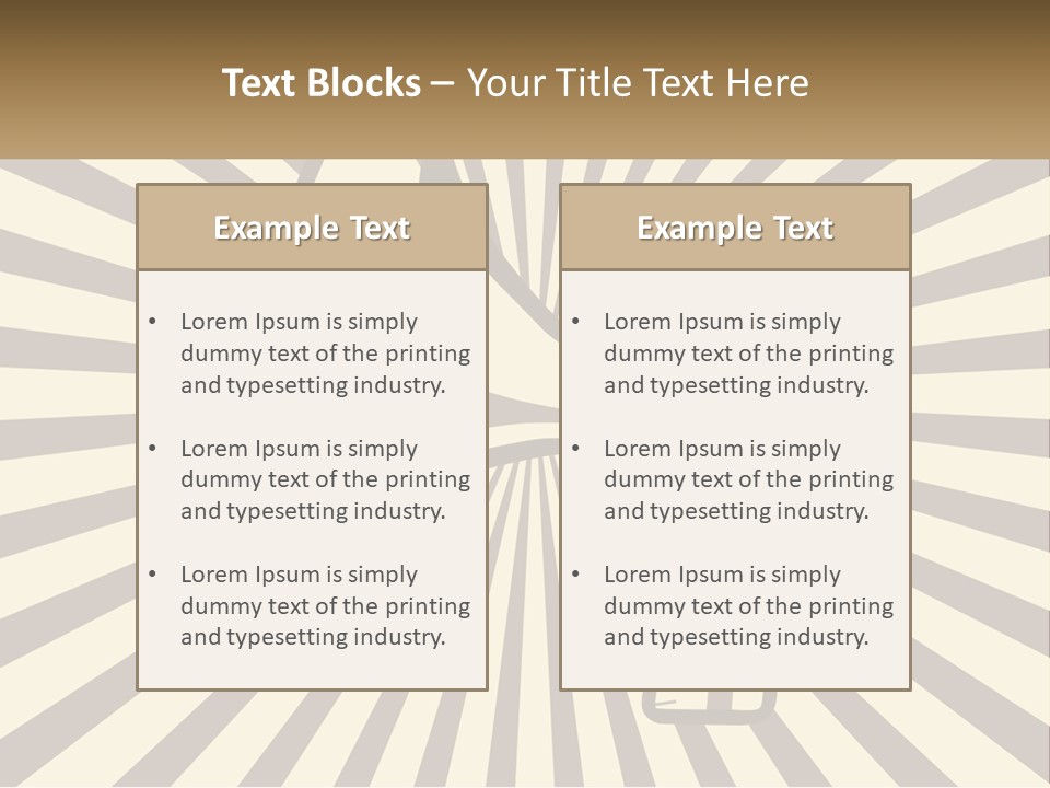 A Megaphone On A Brown And White Background PowerPoint Template