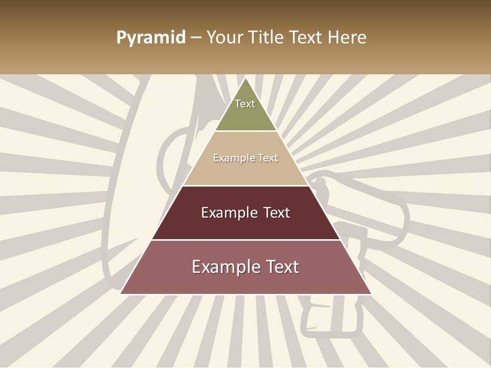 A Megaphone On A Brown And White Background PowerPoint Template