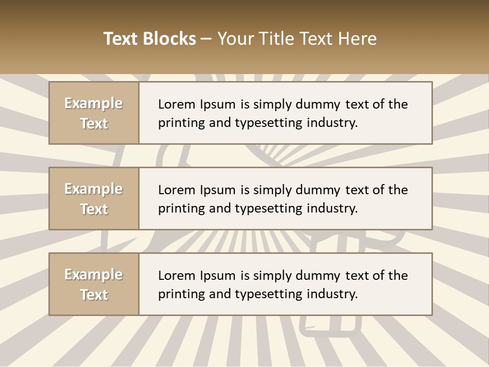 A Megaphone On A Brown And White Background PowerPoint Template