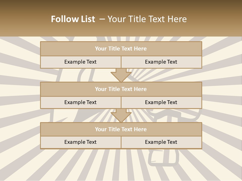 A Megaphone On A Brown And White Background PowerPoint Template