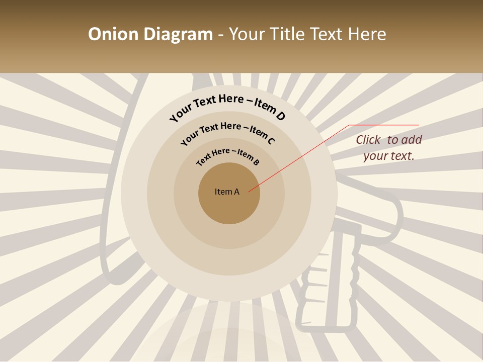A Megaphone On A Brown And White Background PowerPoint Template