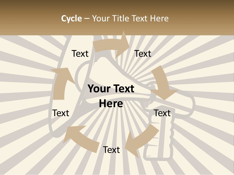 A Megaphone On A Brown And White Background PowerPoint Template