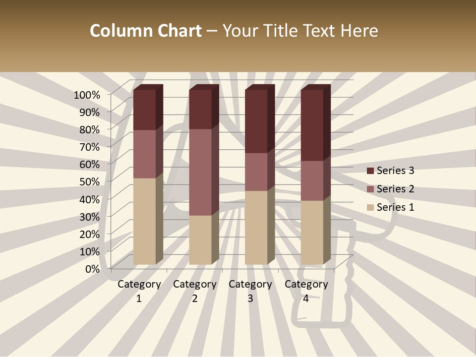 A Megaphone On A Brown And White Background PowerPoint Template