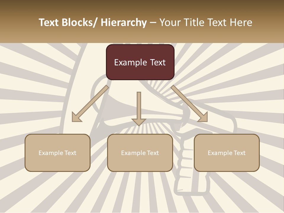 A Megaphone On A Brown And White Background PowerPoint Template
