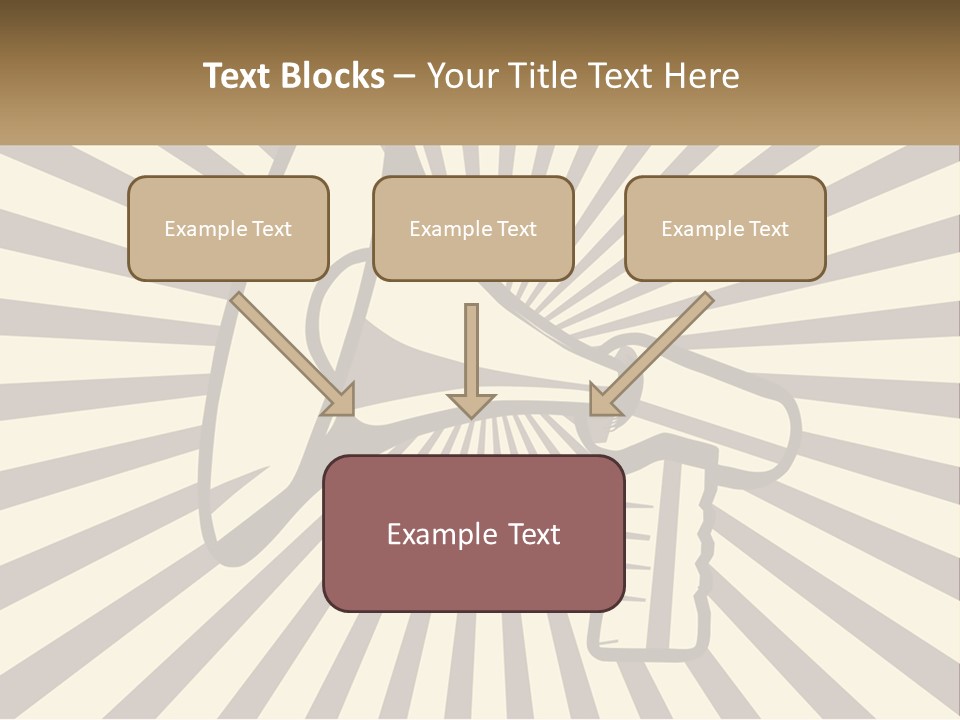 A Megaphone On A Brown And White Background PowerPoint Template