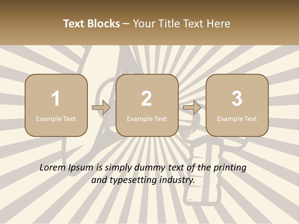 A Megaphone On A Brown And White Background PowerPoint Template