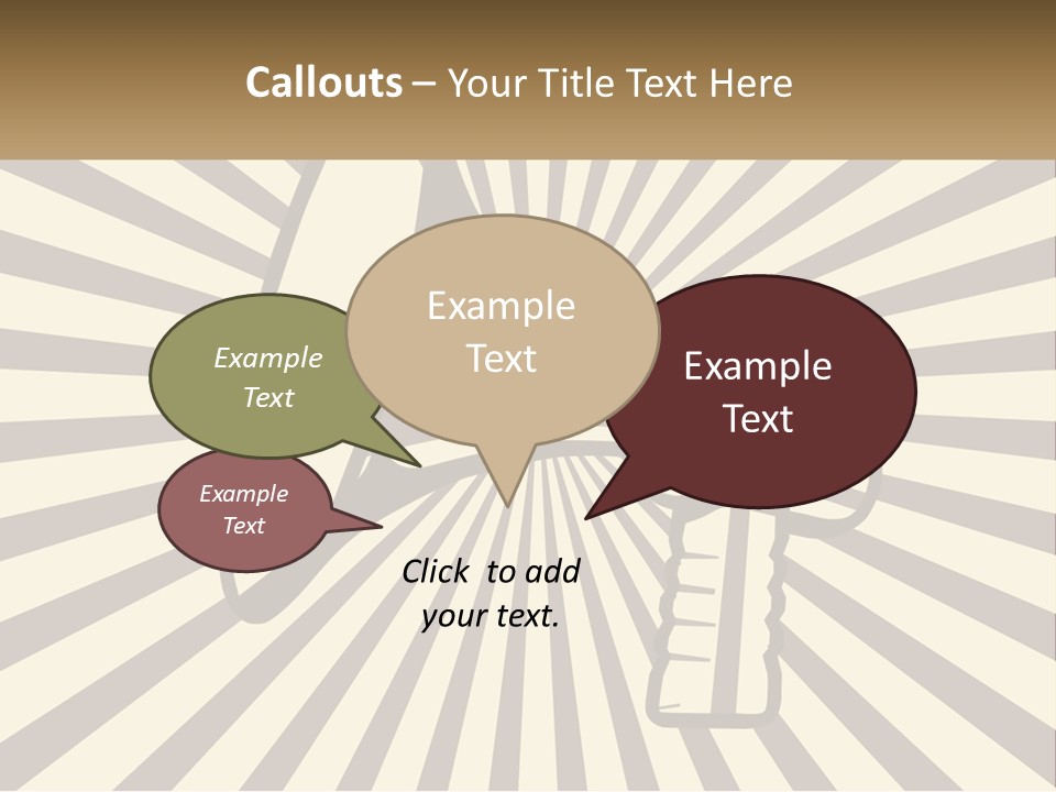 A Megaphone On A Brown And White Background PowerPoint Template