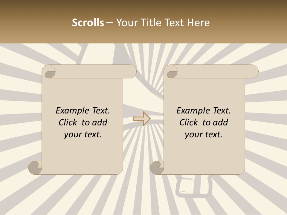 A Megaphone On A Brown And White Background PowerPoint Template