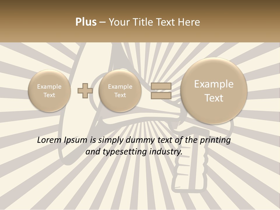 A Megaphone On A Brown And White Background PowerPoint Template