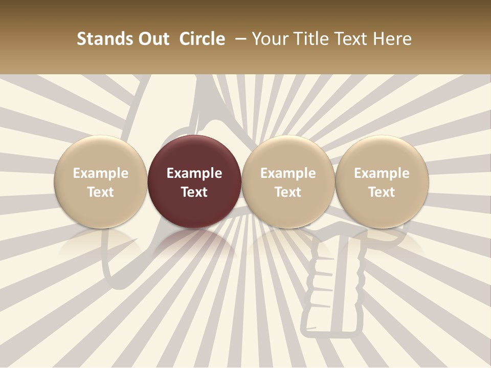 A Megaphone On A Brown And White Background PowerPoint Template