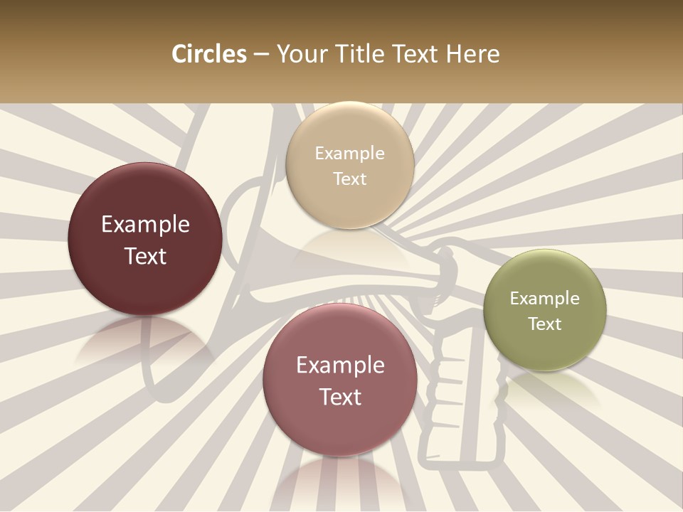 A Megaphone On A Brown And White Background PowerPoint Template