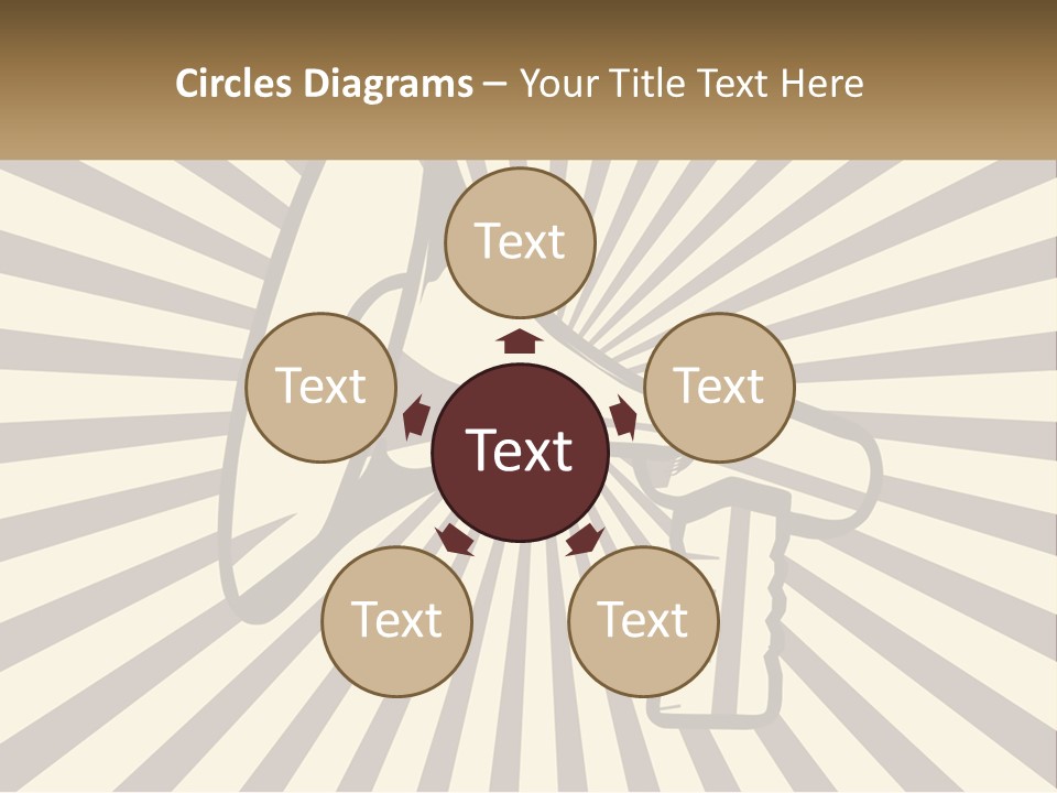 A Megaphone On A Brown And White Background PowerPoint Template