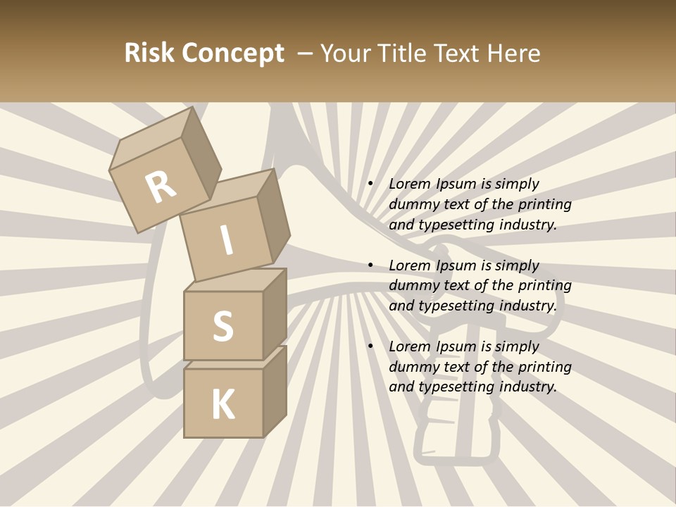 A Megaphone On A Brown And White Background PowerPoint Template