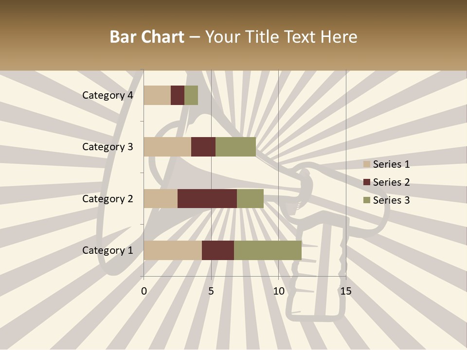 A Megaphone On A Brown And White Background PowerPoint Template