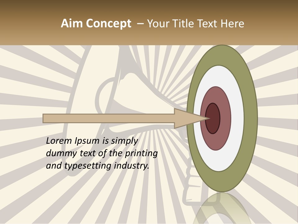 A Megaphone On A Brown And White Background PowerPoint Template