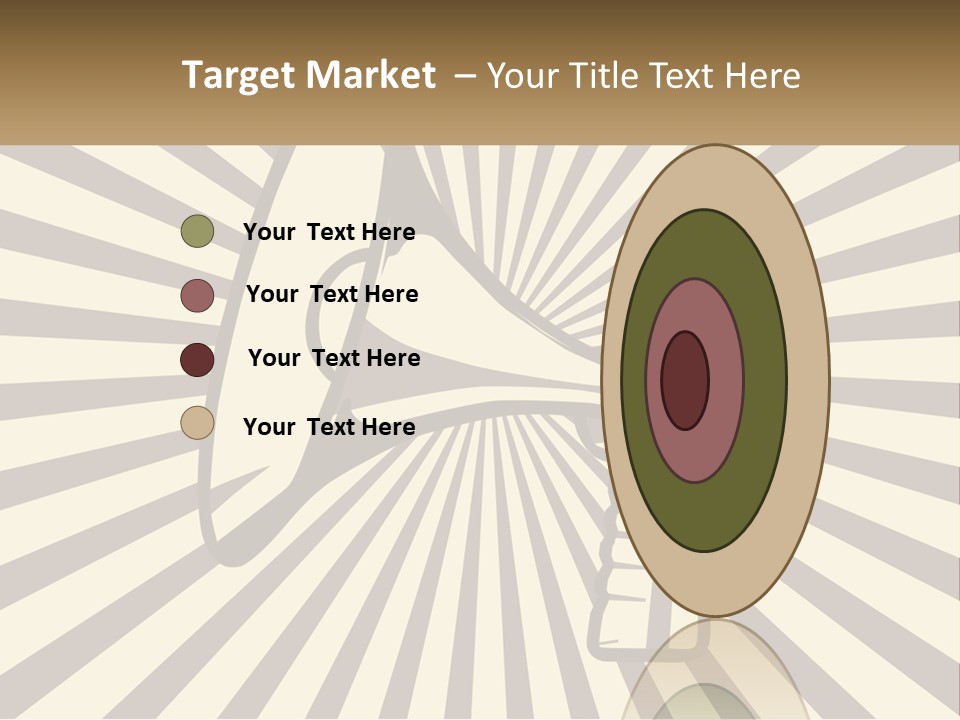 A Megaphone On A Brown And White Background PowerPoint Template