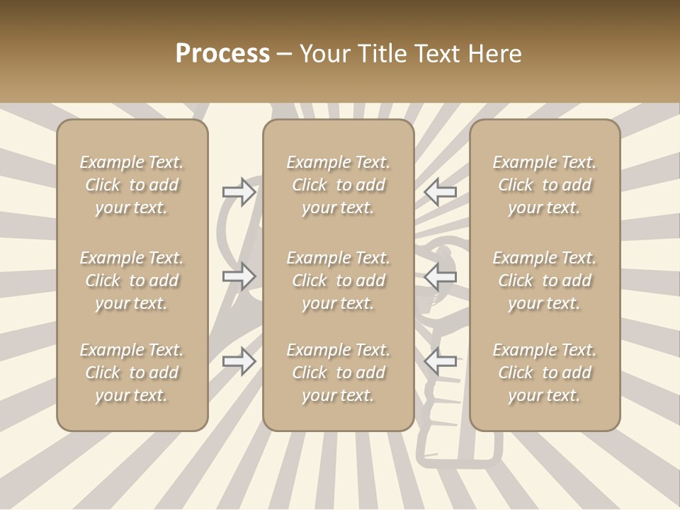 A Megaphone On A Brown And White Background PowerPoint Template