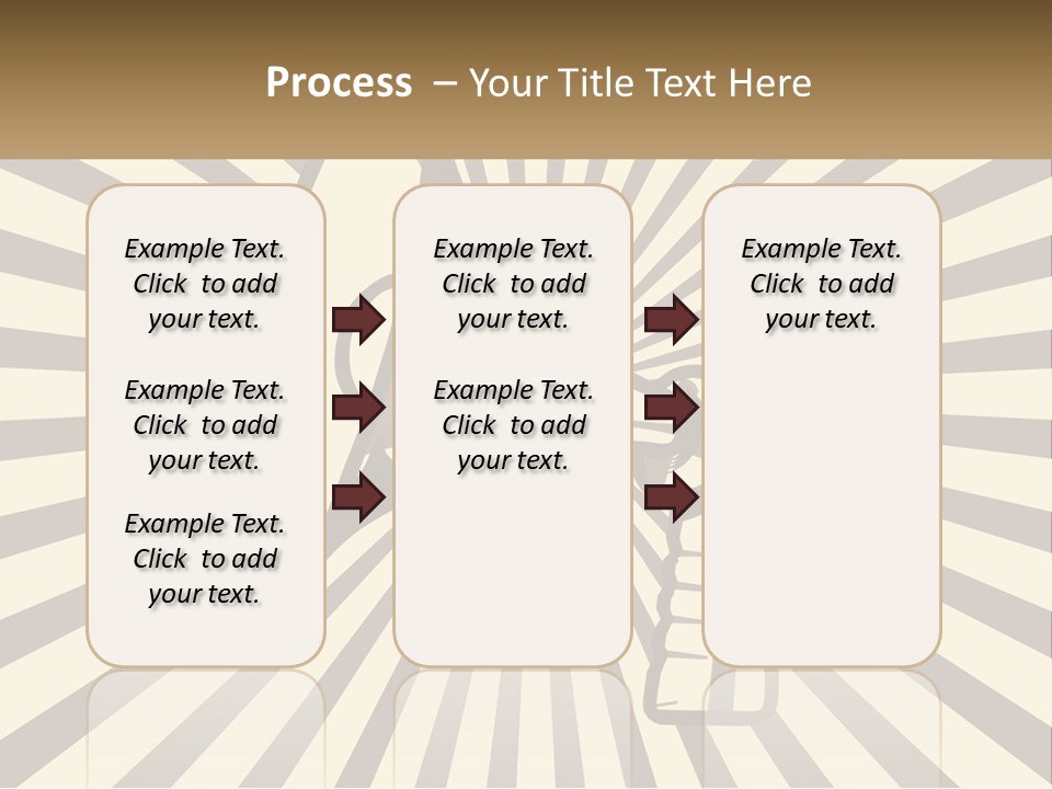 A Megaphone On A Brown And White Background PowerPoint Template