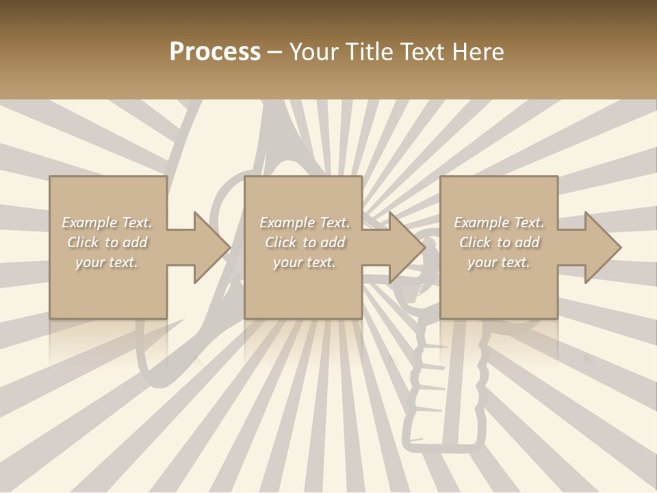 A Megaphone On A Brown And White Background PowerPoint Template