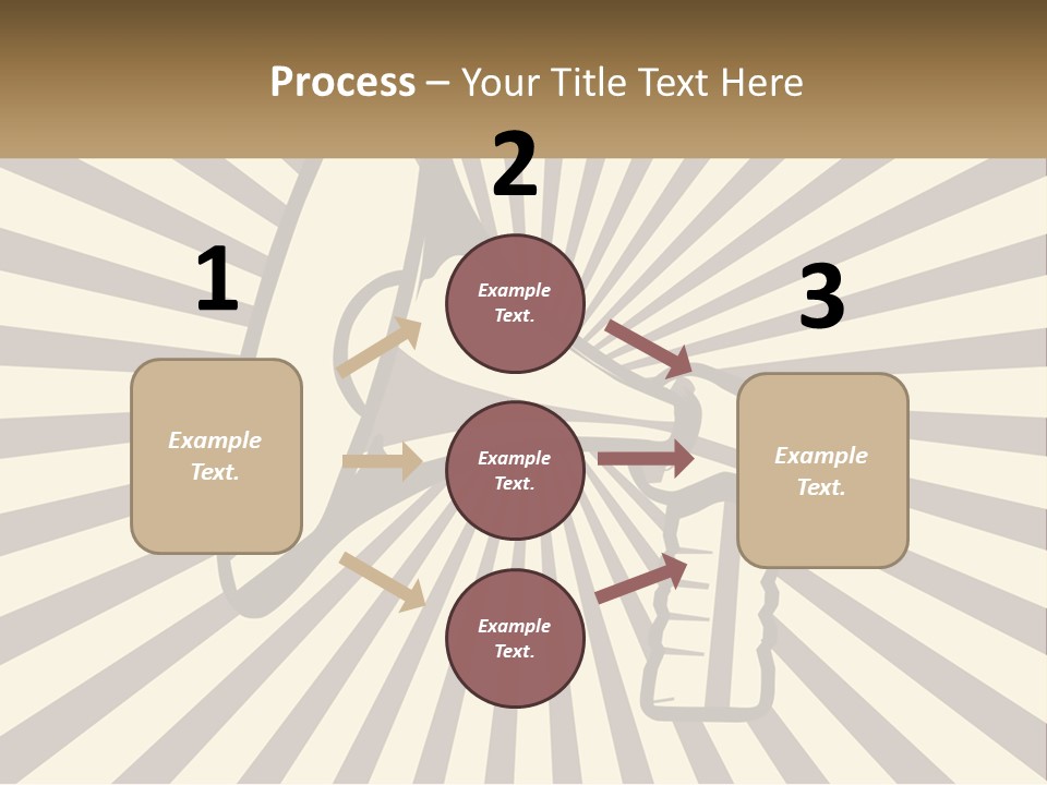 A Megaphone On A Brown And White Background PowerPoint Template