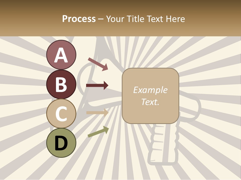 A Megaphone On A Brown And White Background PowerPoint Template