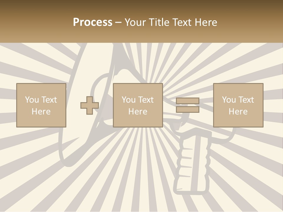 A Megaphone On A Brown And White Background PowerPoint Template
