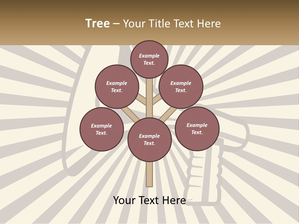 A Megaphone On A Brown And White Background PowerPoint Template