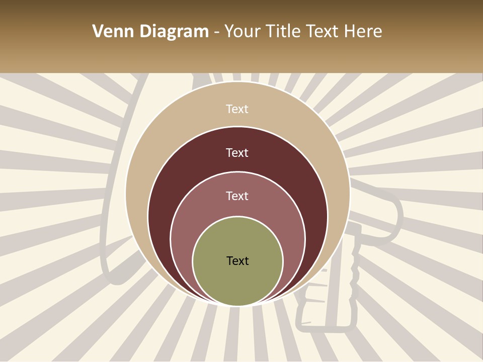 A Megaphone On A Brown And White Background PowerPoint Template