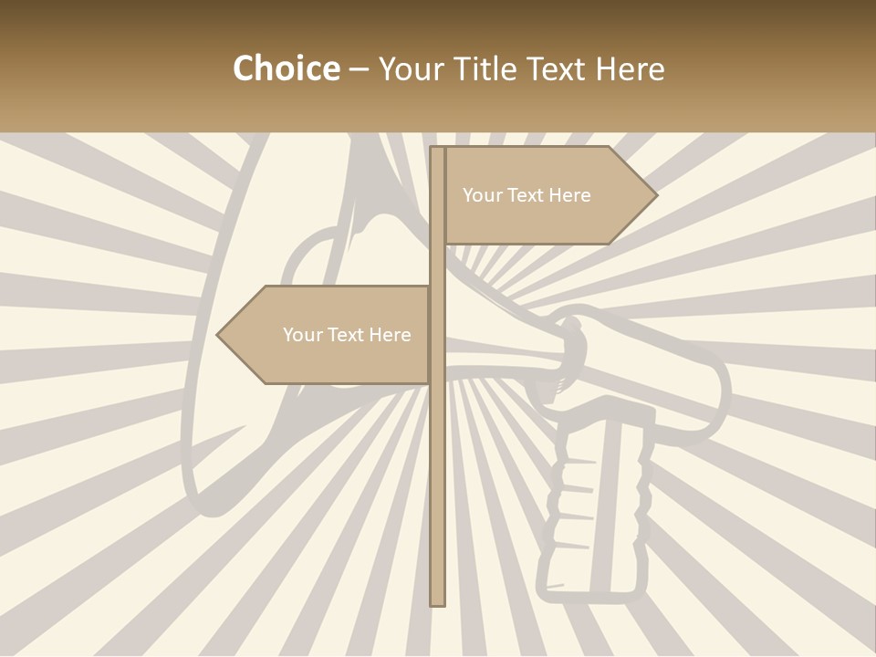 A Megaphone On A Brown And White Background PowerPoint Template
