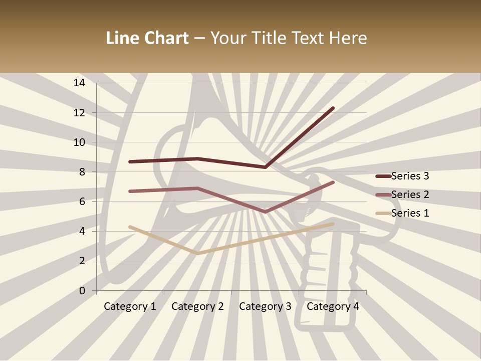 A Megaphone On A Brown And White Background PowerPoint Template