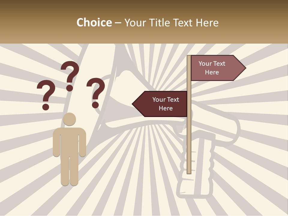 A Megaphone On A Brown And White Background PowerPoint Template