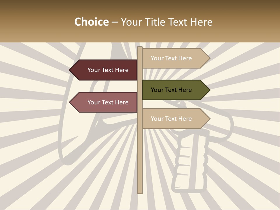 A Megaphone On A Brown And White Background PowerPoint Template