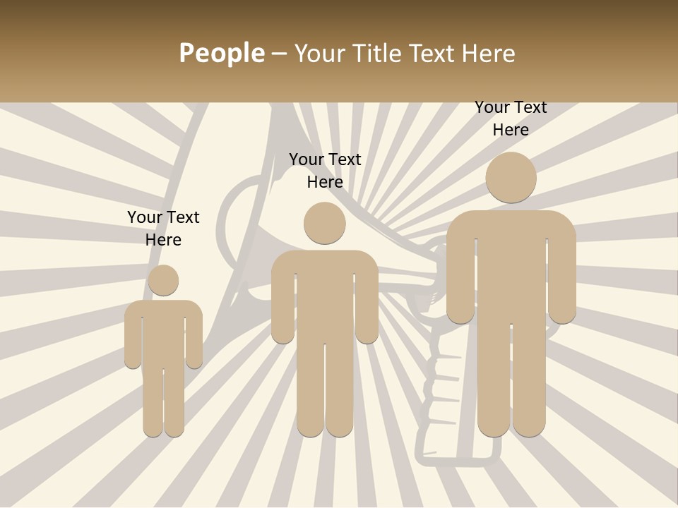 A Megaphone On A Brown And White Background PowerPoint Template