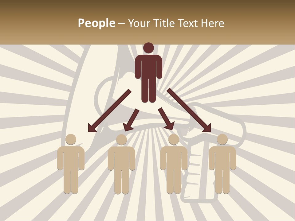 A Megaphone On A Brown And White Background PowerPoint Template