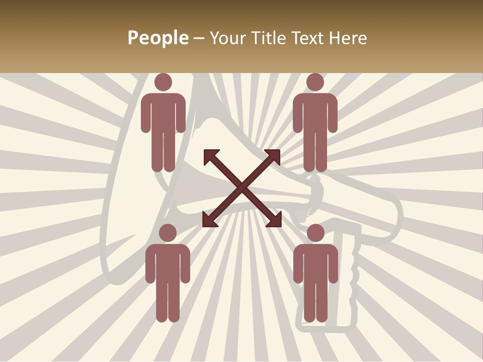 A Megaphone On A Brown And White Background PowerPoint Template