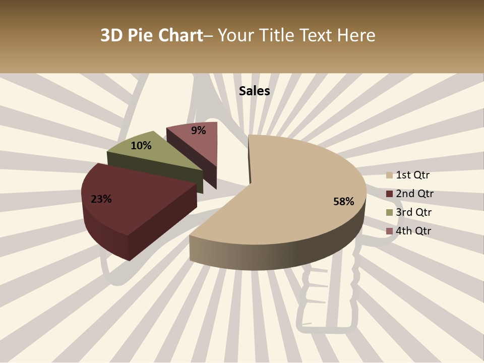 A Megaphone On A Brown And White Background PowerPoint Template