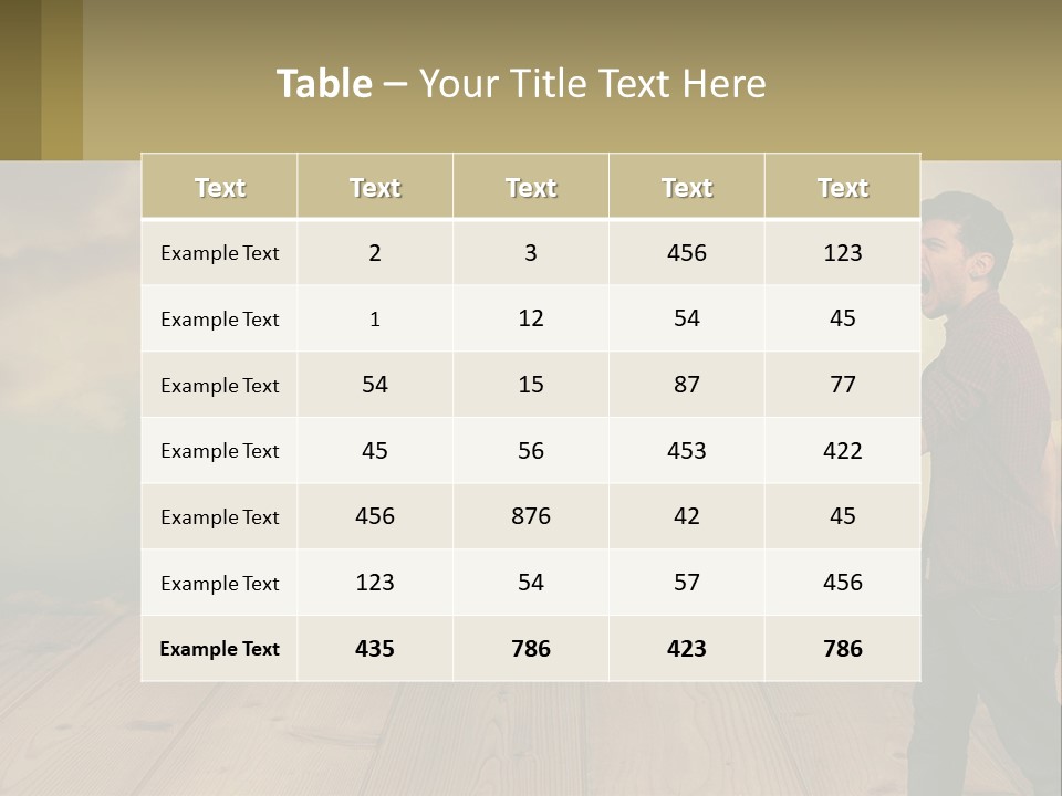 A Man Holding A Megaphone In Front Of A Cloudy Sky PowerPoint Template