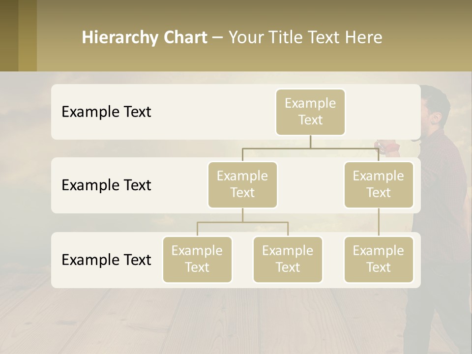 A Man Holding A Megaphone In Front Of A Cloudy Sky PowerPoint Template