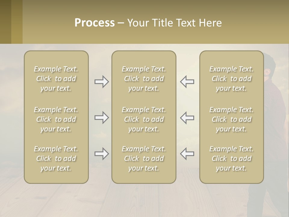 A Man Holding A Megaphone In Front Of A Cloudy Sky PowerPoint Template