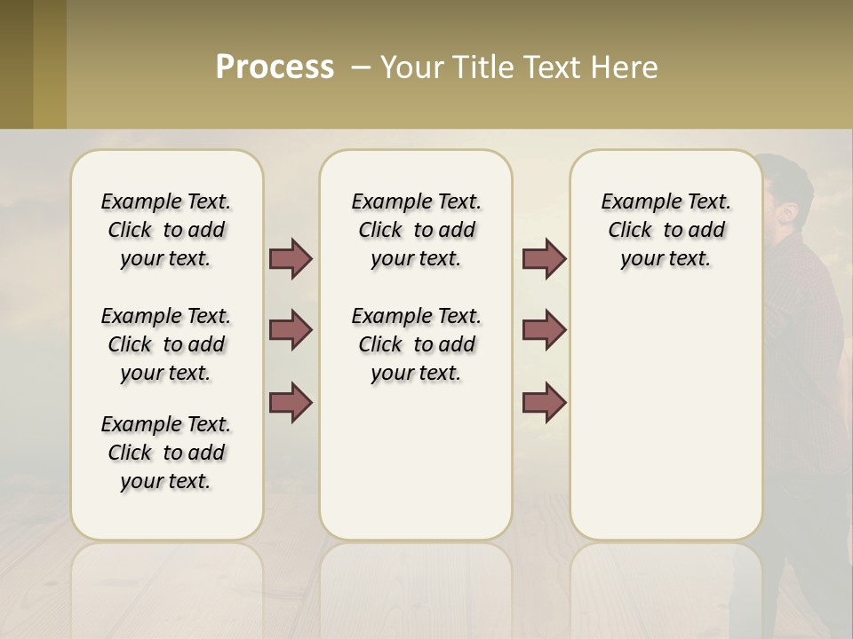 A Man Holding A Megaphone In Front Of A Cloudy Sky PowerPoint Template