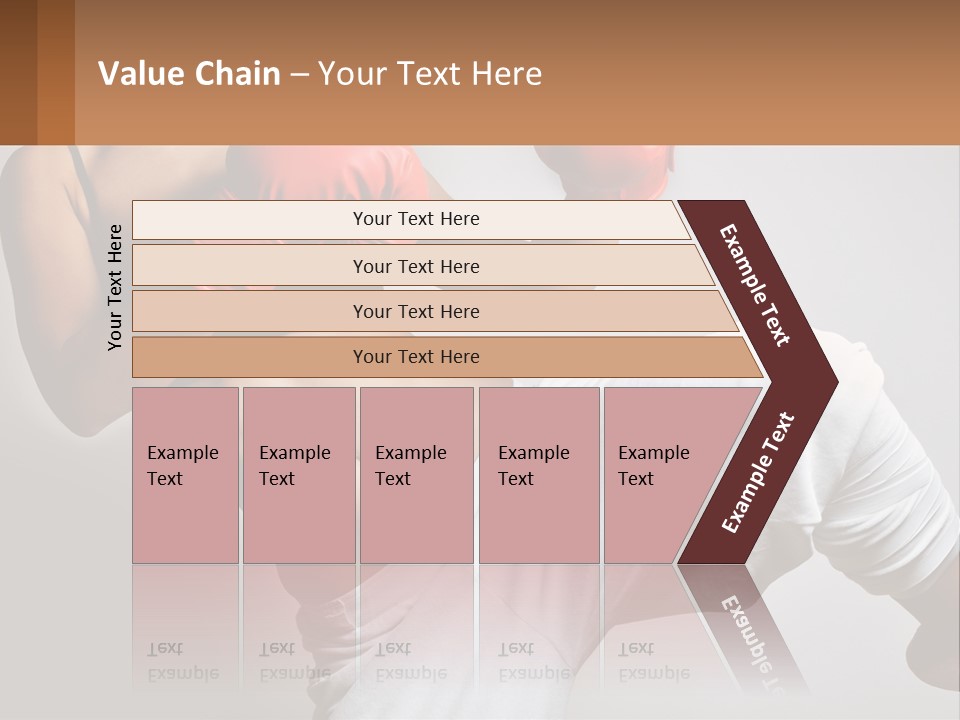 A Woman Wearing Boxing Gloves Is Posing For A Picture PowerPoint Template