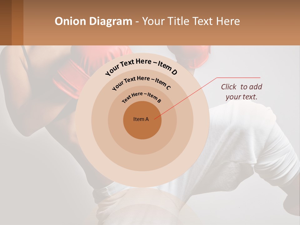 A Woman Wearing Boxing Gloves Is Posing For A Picture PowerPoint Template