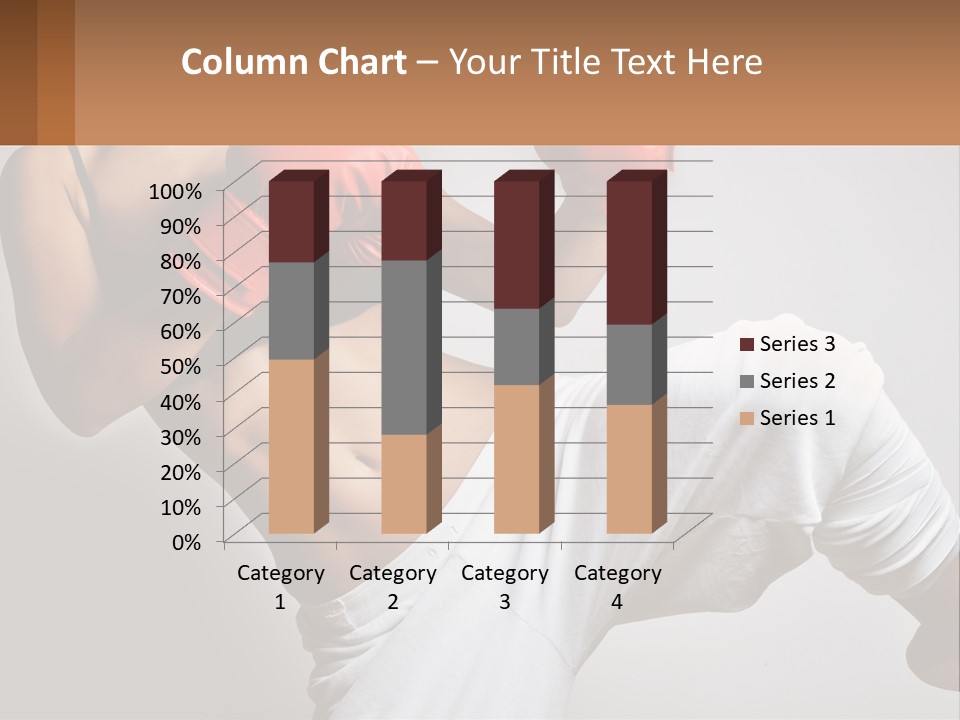 A Woman Wearing Boxing Gloves Is Posing For A Picture PowerPoint Template