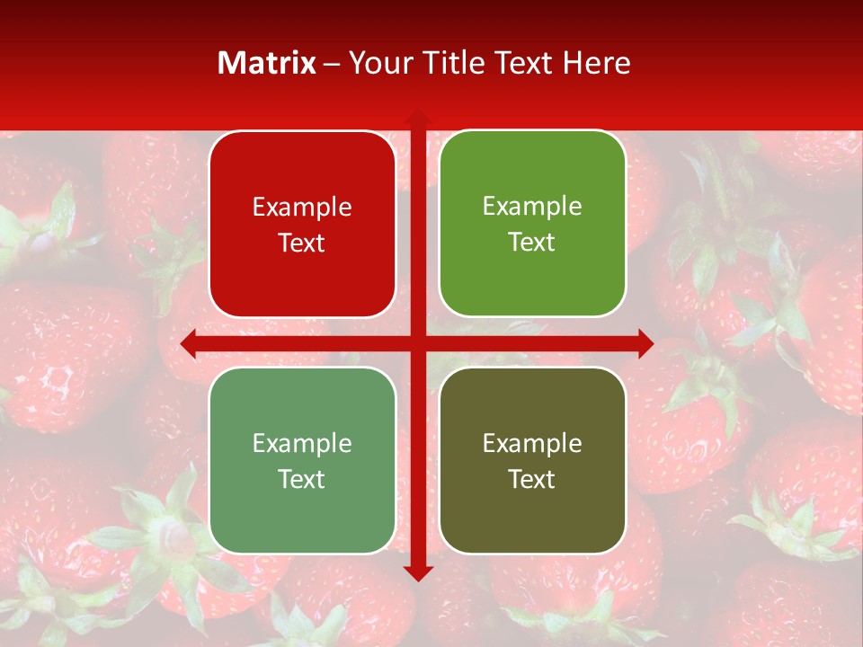 A Pile Of Strawberries With A Red Background PowerPoint Template