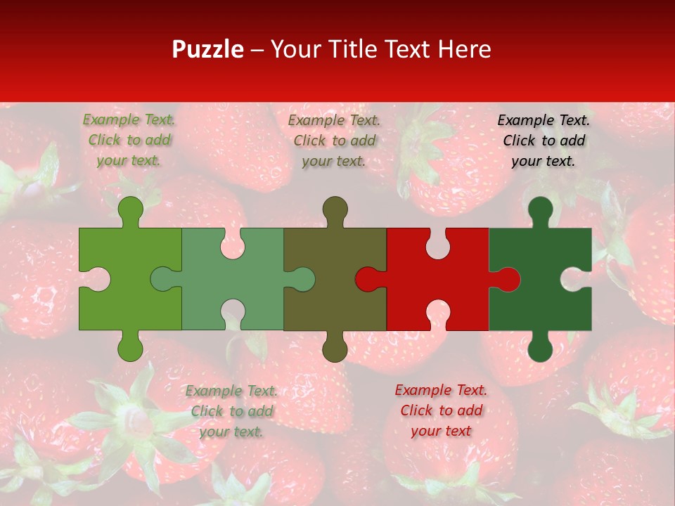A Pile Of Strawberries With A Red Background PowerPoint Template
