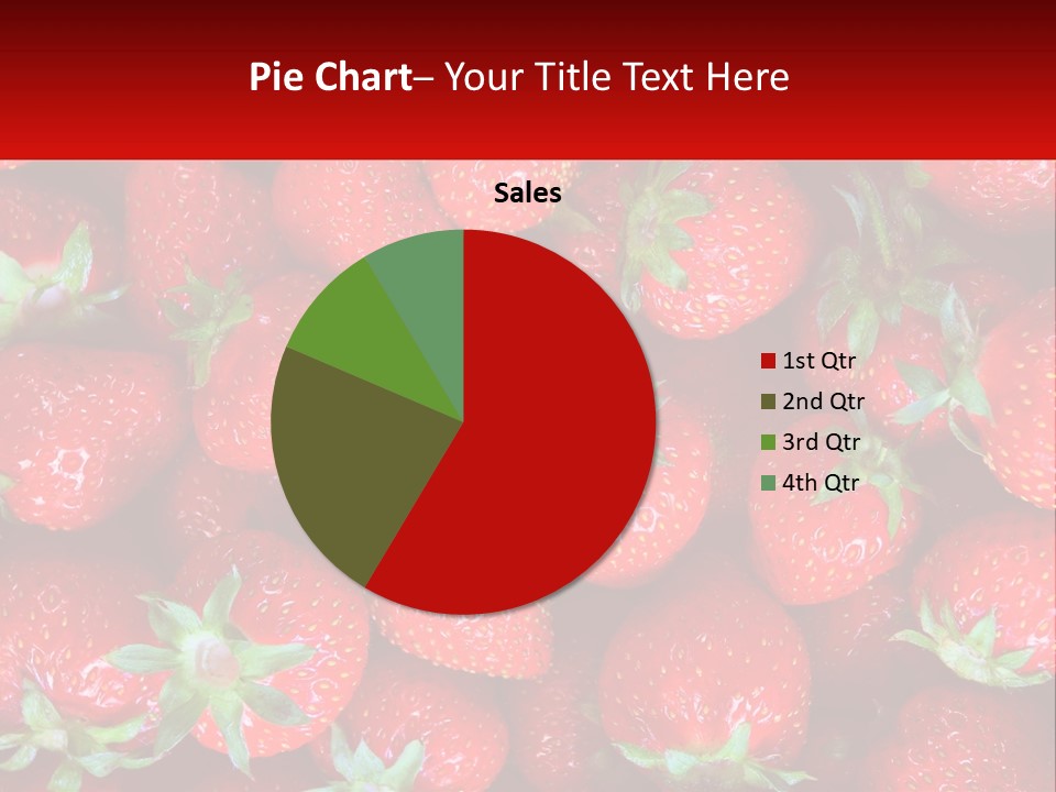 A Pile Of Strawberries With A Red Background PowerPoint Template