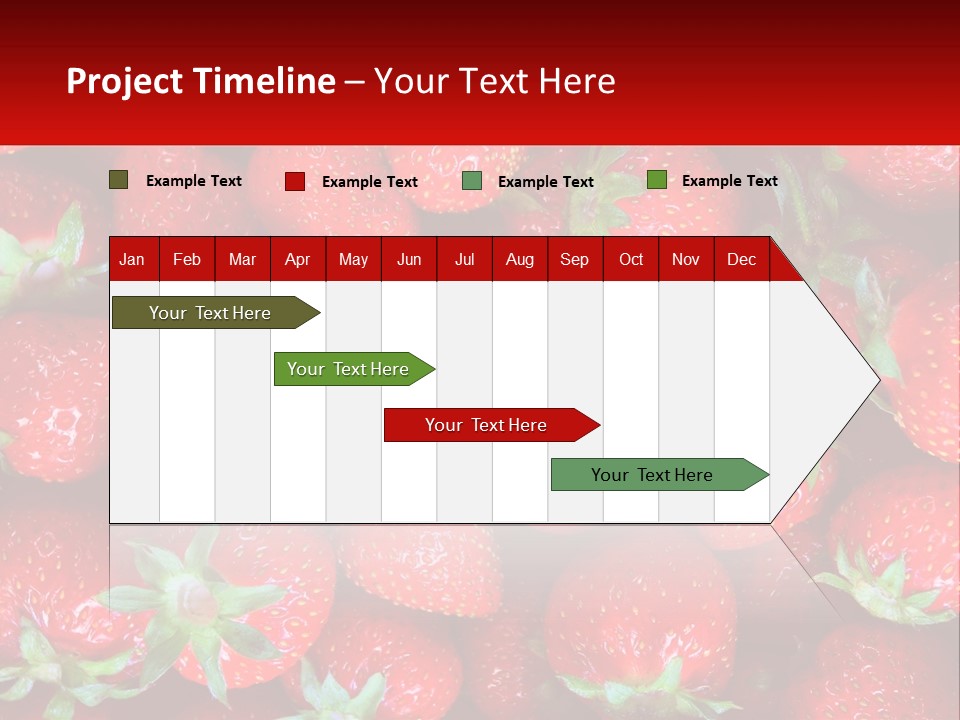 A Pile Of Strawberries With A Red Background PowerPoint Template