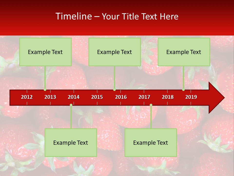 A Pile Of Strawberries With A Red Background PowerPoint Template