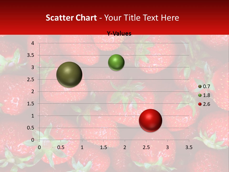 A Pile Of Strawberries With A Red Background PowerPoint Template